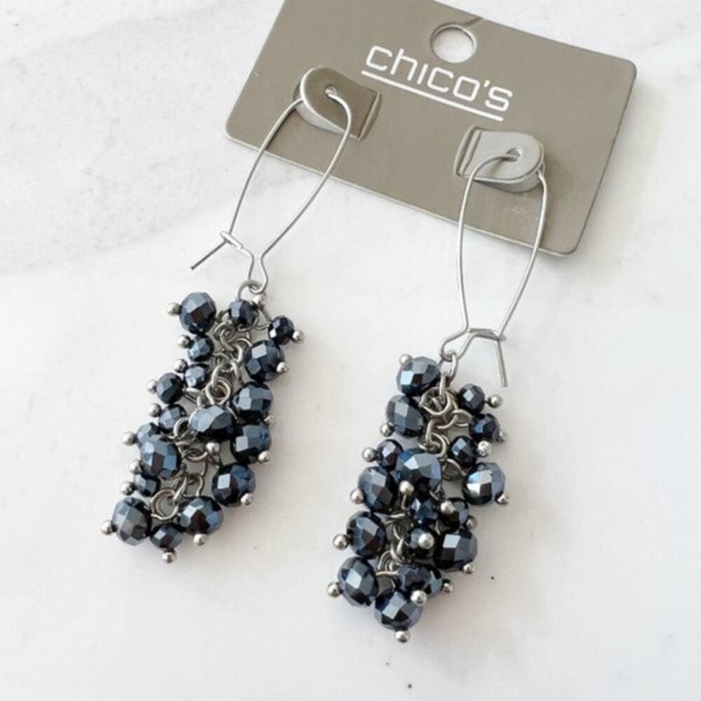 Chico's Chameleon Beaded Cluster Earrings